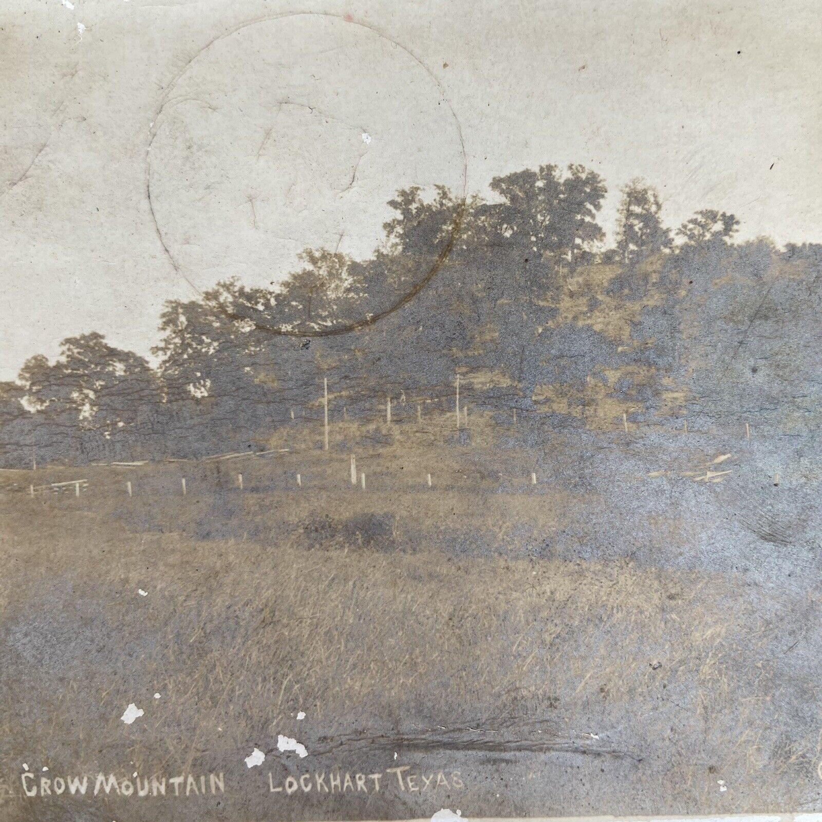Postcard TX Lockhart Texas Crow Mountain McDannald Co Drugs Real Photo RPPC 1907
