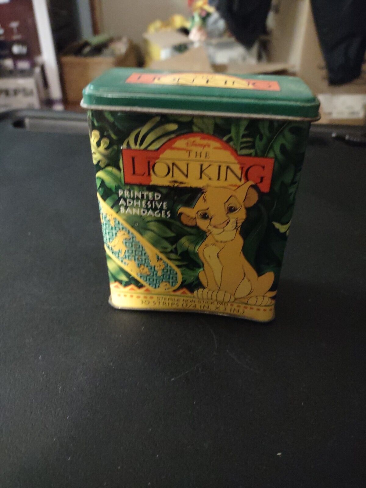 Vintage Walt DISNEY LION KING Tin Bandage Box Empty