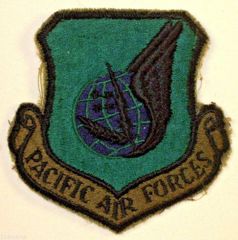 USAF Air Force Pacific Air Forces PACAF Insignia Badge Patch Subdued Green V1