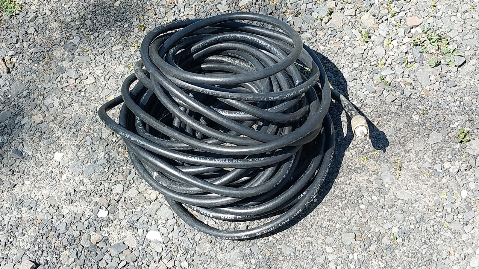 Nice 50+ ft. RG-8 Coax Cable & Connectors / Old Vintage Ham Radio Transmitter