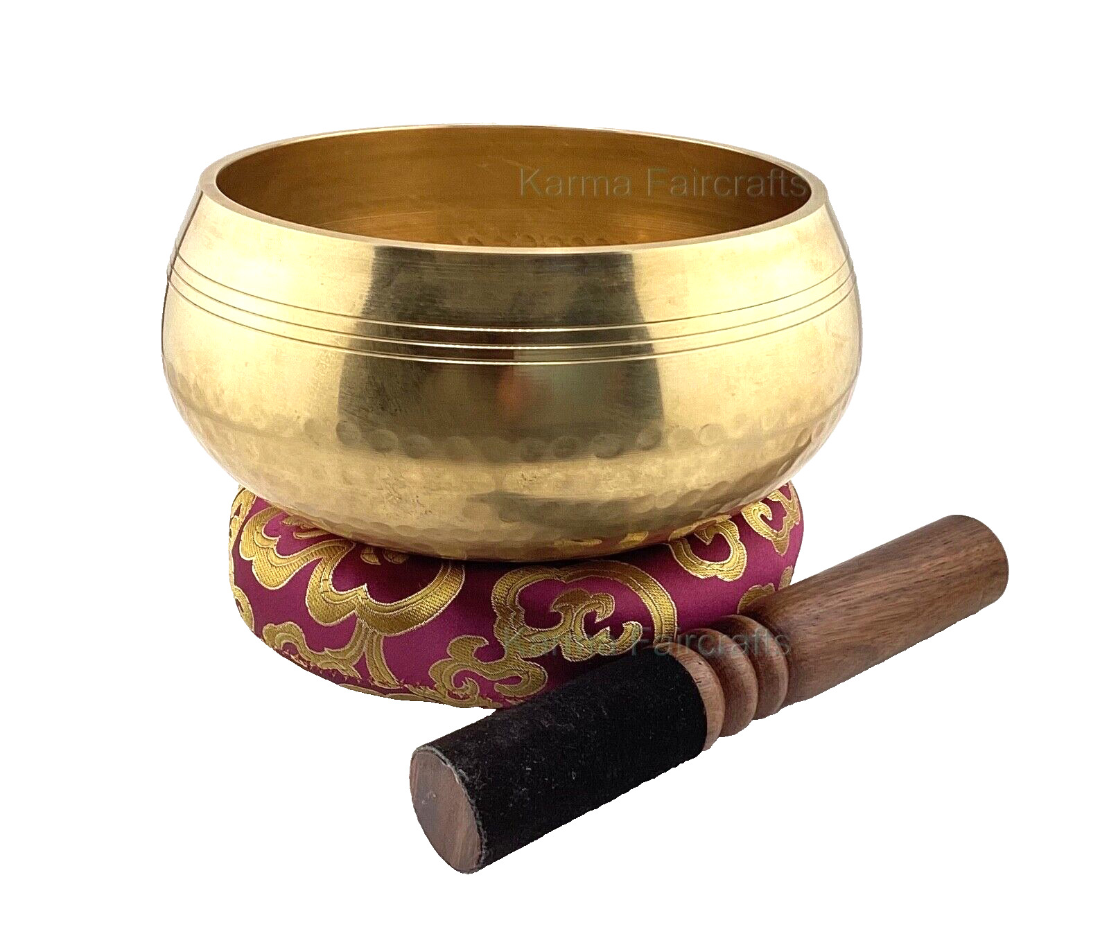 Hand hammered singing bowl. 6.2 inch Tibetan Sound Bowl set with Mallet cushion