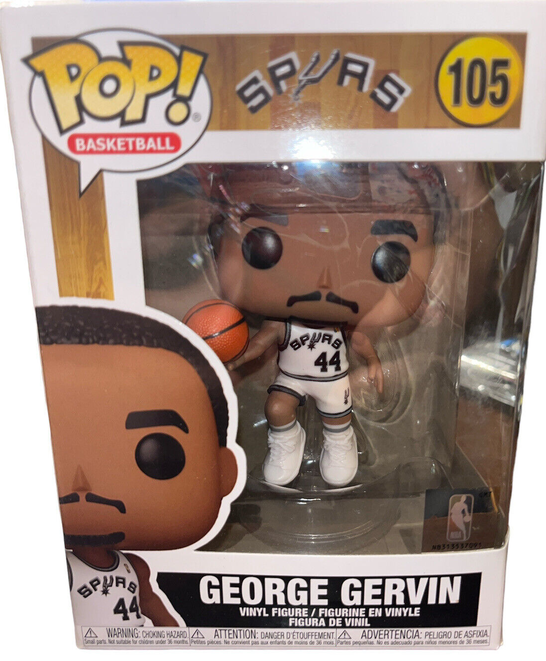 Funko Pop Legends George Gervin (Spurs Home) Basketball Vinyl Figure #105