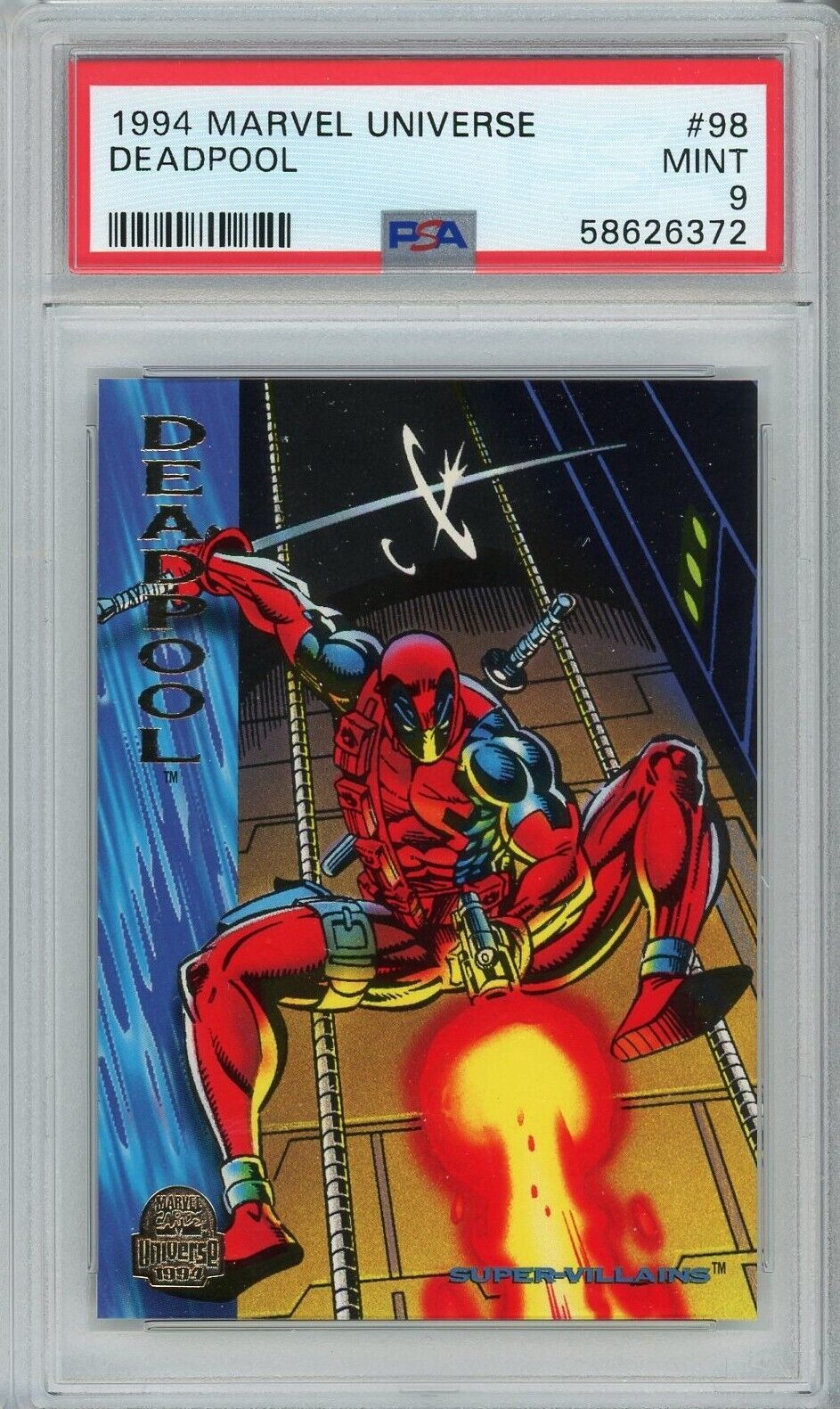 1994 Marvel Universe 98 Deadpool  PSA 9