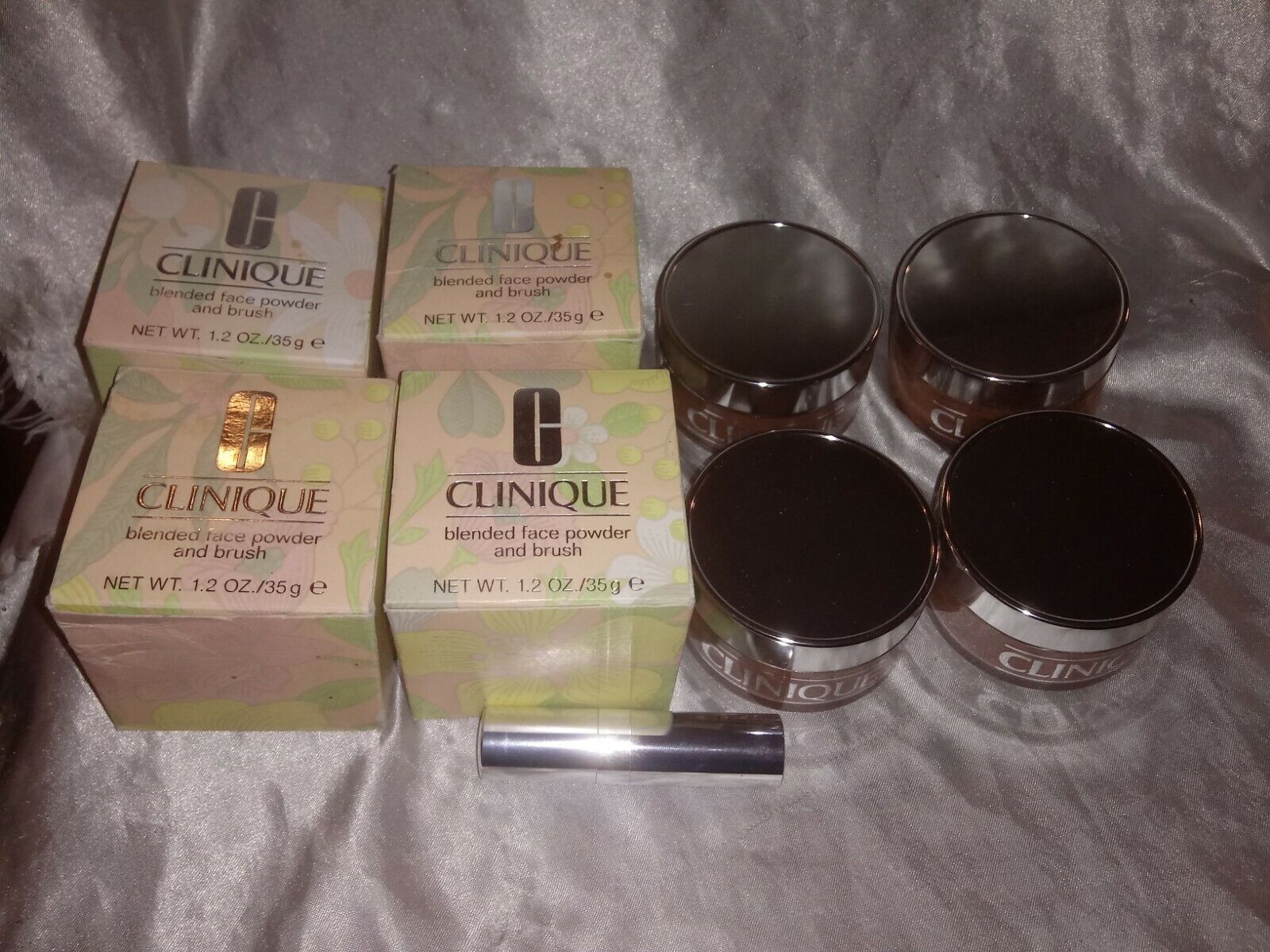 CLINIQUE BLENDED FACE POWDER 09 TRANSPARENCY 6 LOT OF 4 (SEE DESC) 1.2 OZ EACH
