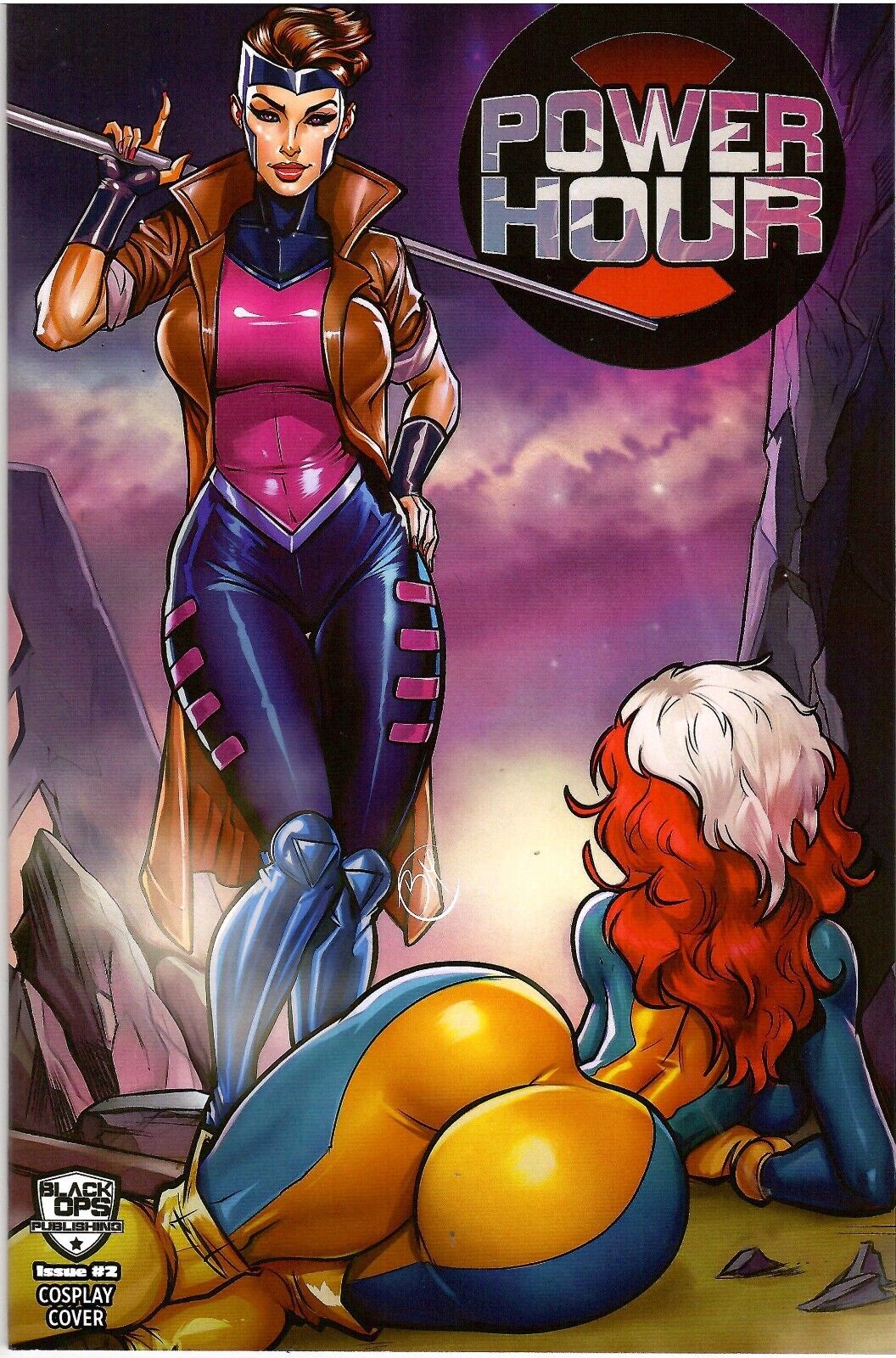 Power Hour #2 X-Men Rogue Gambit Cosplay Nice Megacon Trade Variant 2024 NM