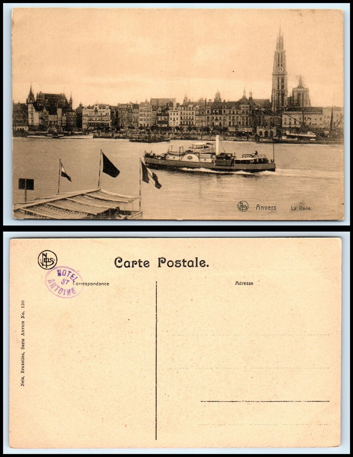 BELGIUM Postcard - Antwerp, La Rade CZ2