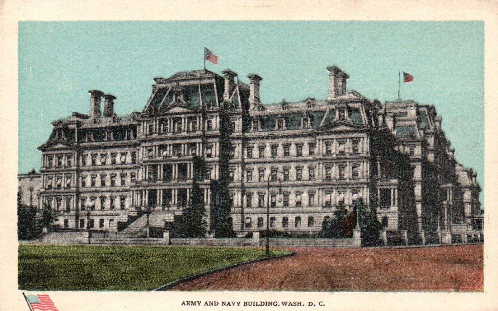 Postcard Washington DC Army and Navy Building Divided Back Vintage PC J2495