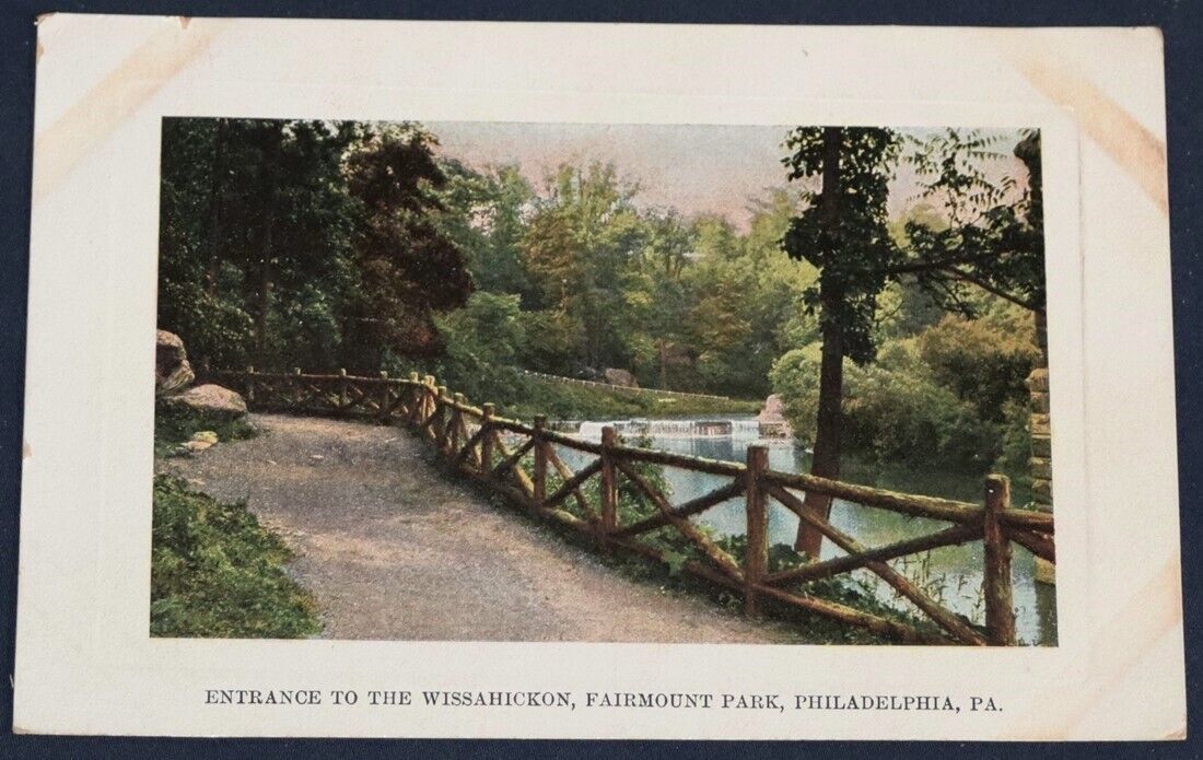 Entrance to the Wissahickon, Fairmount Park, Philadelphia, PA Postcard 1909