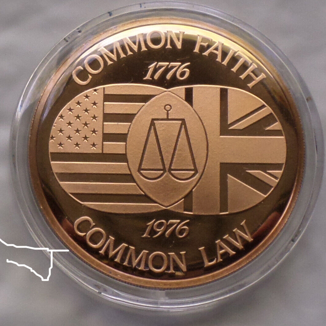 English & American Bar Association Common Faith, Law Lawyer Bronze Proof Medal