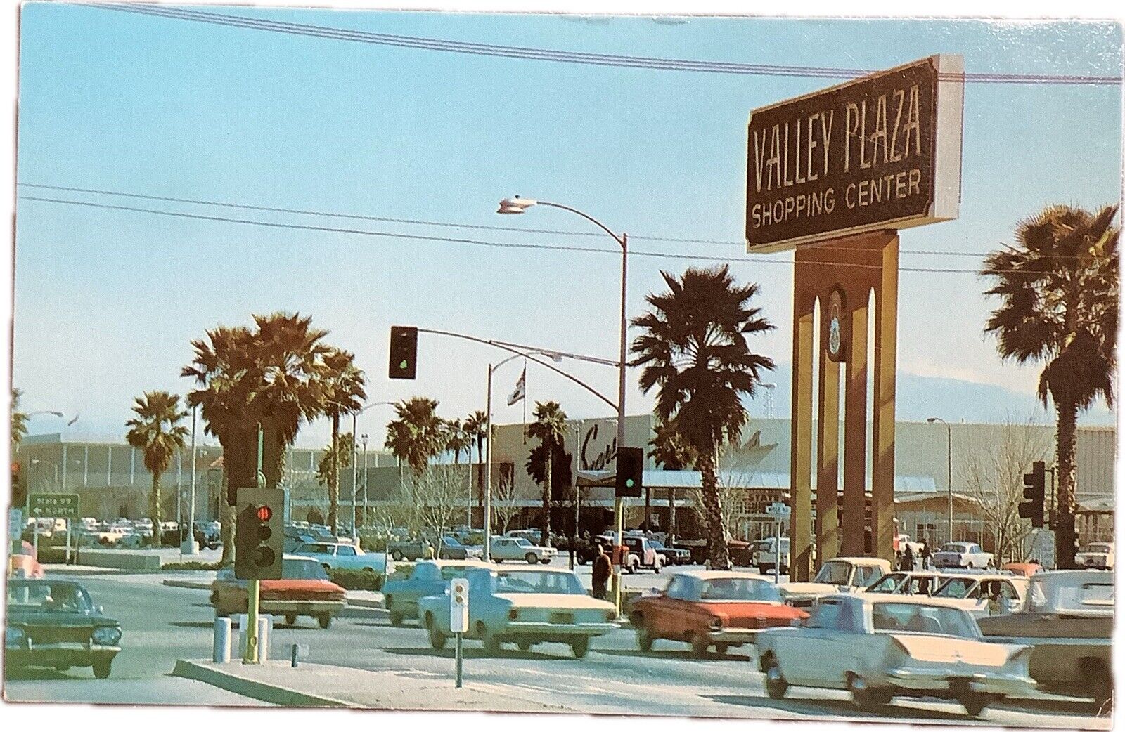 Bakersfield California Vintage Postcard Valley Plaza Mall