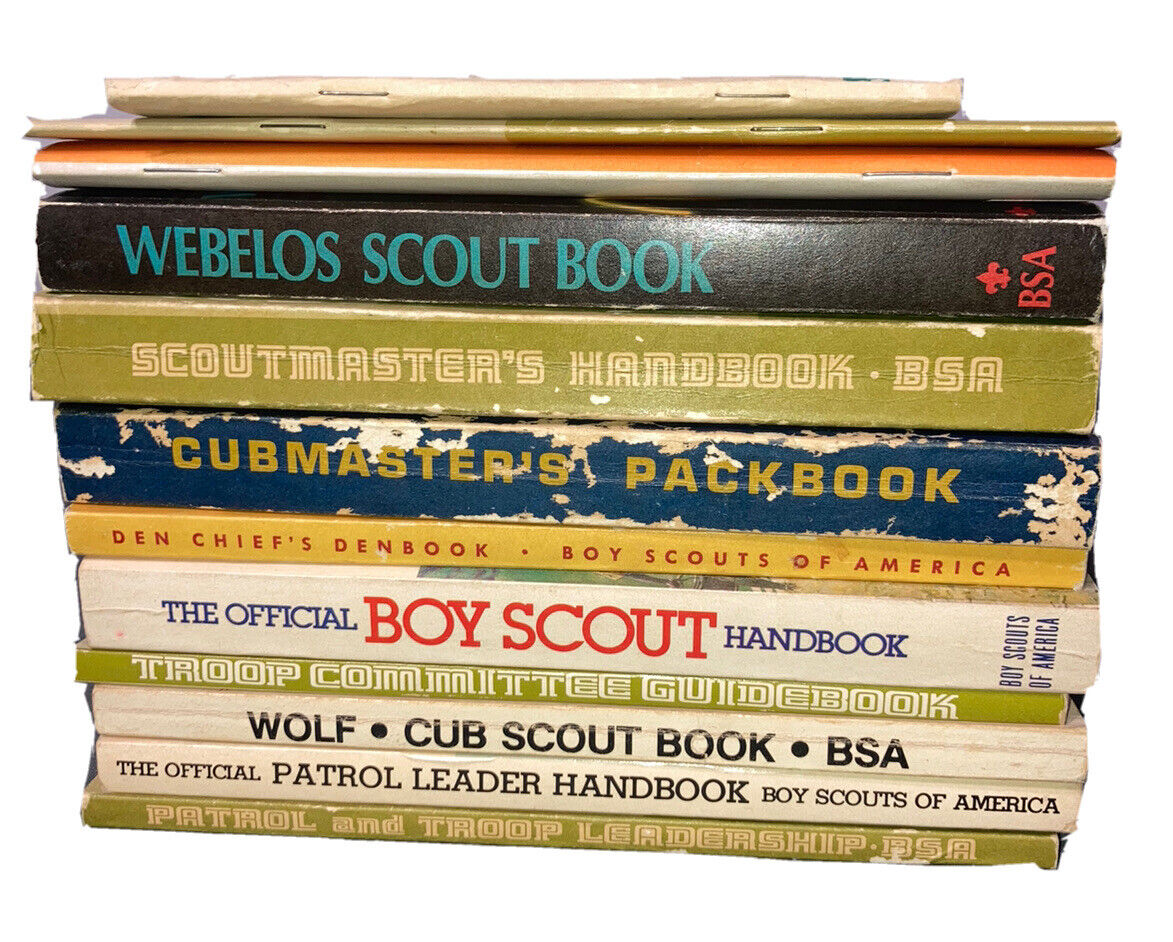 Vintage Boy Scout Book Lot Of 12 1970s