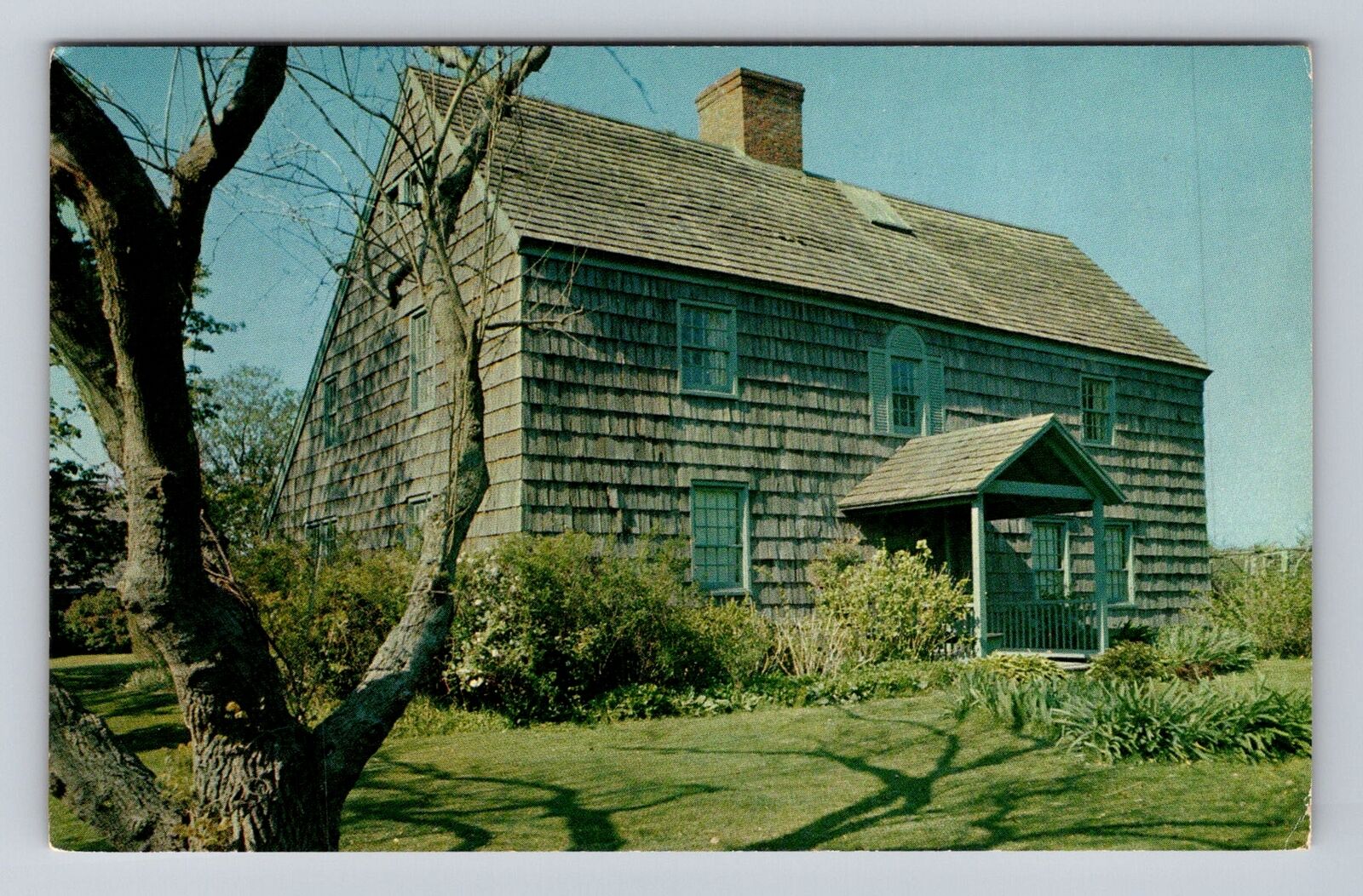 Long Island NY-New York, Long Island, Ezekiel Sandford House, Vintage Postcard