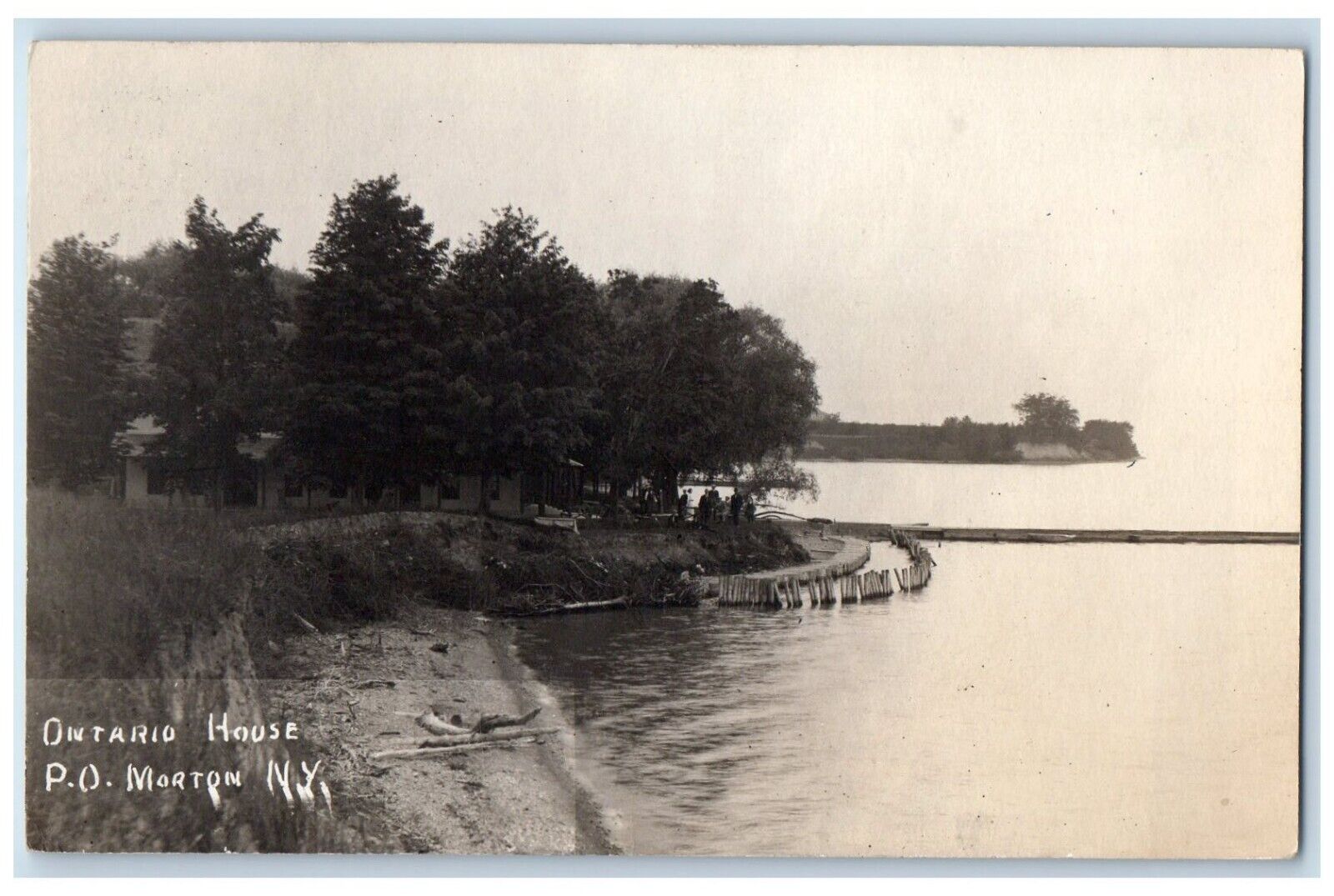 1914 View Of Ontario House P. O. Lake Morton New York NY RPPC Photo Postcard