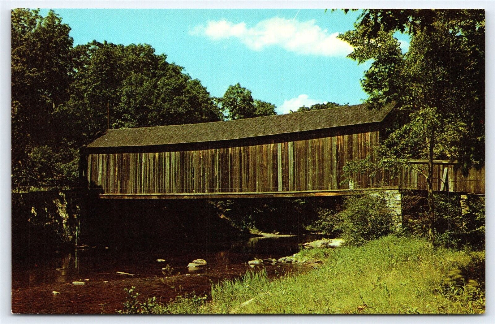 CT North Westchester, Covered Bridge on Salmon River, Chrome Unposted