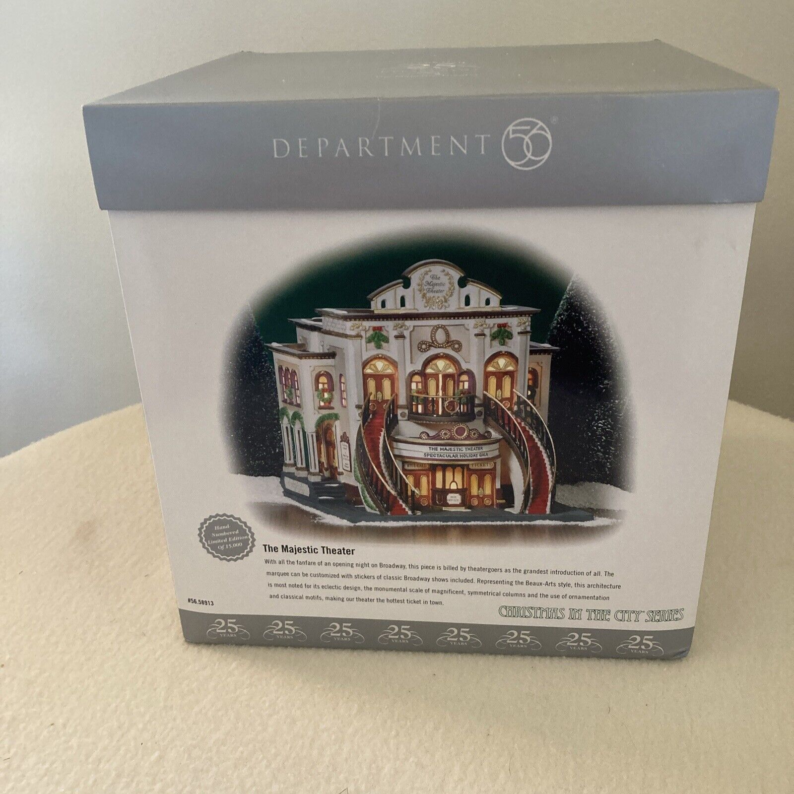 DEPT 56 Christmas in the City Majestic Theater 25th Anniversary Edition 58913