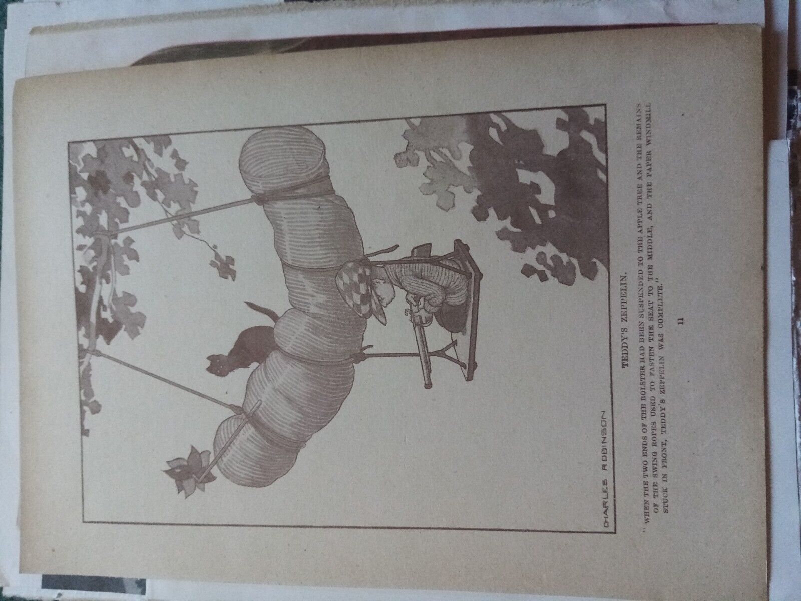 El88 Ephemera 1916 book picture teddy\'s zeppelin 