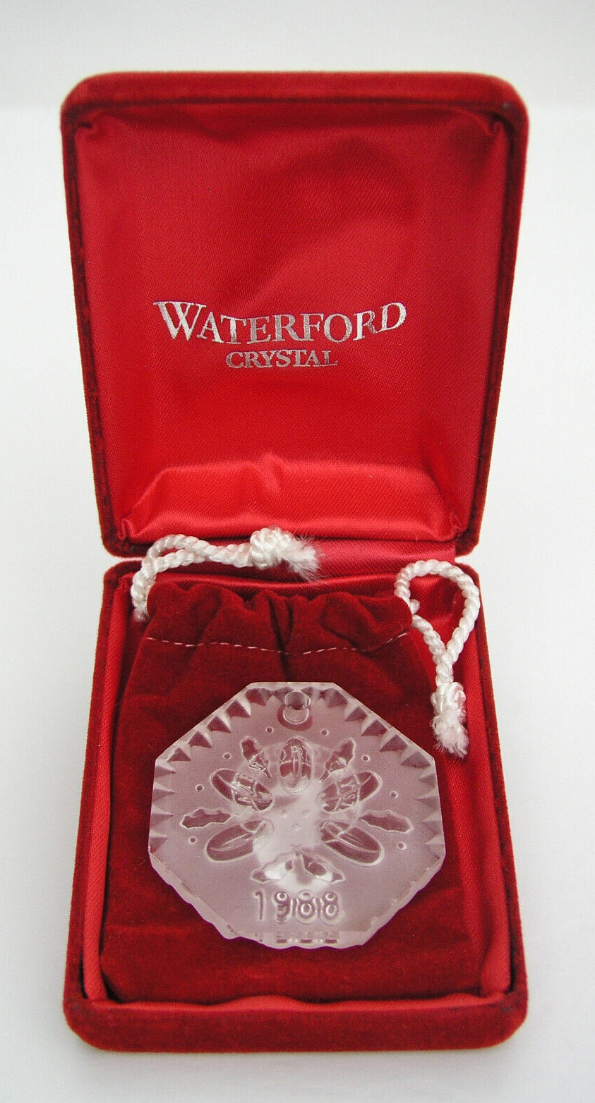Vintage Waterford 5 Golden Rings Crystal Ornament 1988 12 Days Of Christmas
