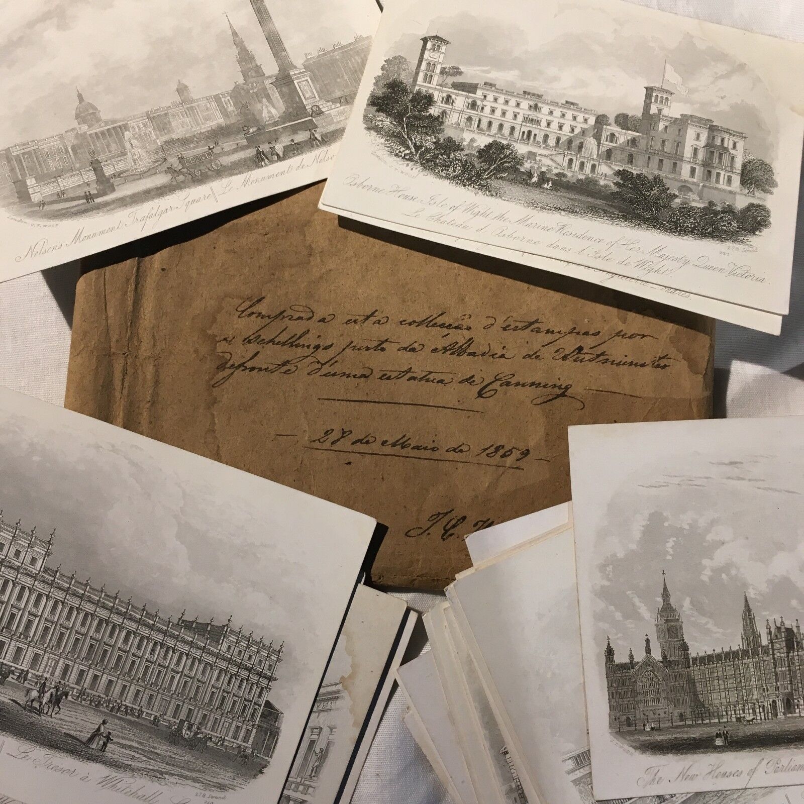 *RARE COLLECTABLE* 26 original antique London postcards collection from 1850's 