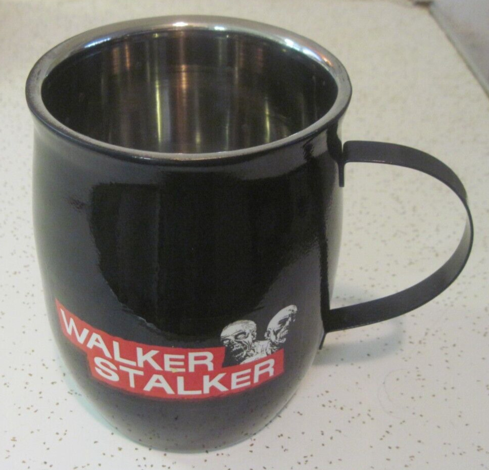 WALKER STALKER Wild Bill's Olde Fashioned Soda Pop Barrel Black Metal Mug Zombie