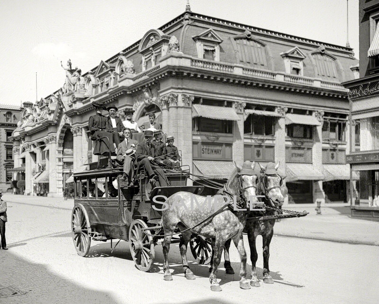 1906 5TH AVENUE STAGE COACH New York  PHOTO  (162-T)