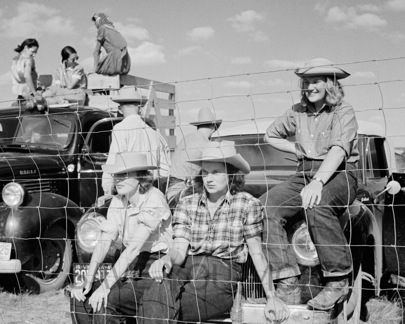 Photograph Vintage Cowgirls At Rodeo Western Life Ranch Montana 1930s 8x10