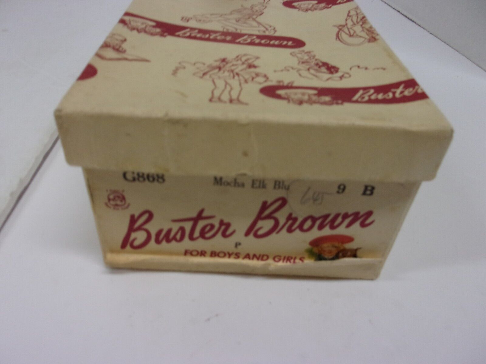 Vintage Buster Brown Shoe Box(Only) G868 Mocha Elk Blu 9 B. A Product Of Brown