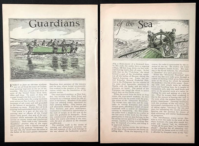 Coast Guard academy 1928 pictorial “Guardians of the Sea” Alexander Hamilton