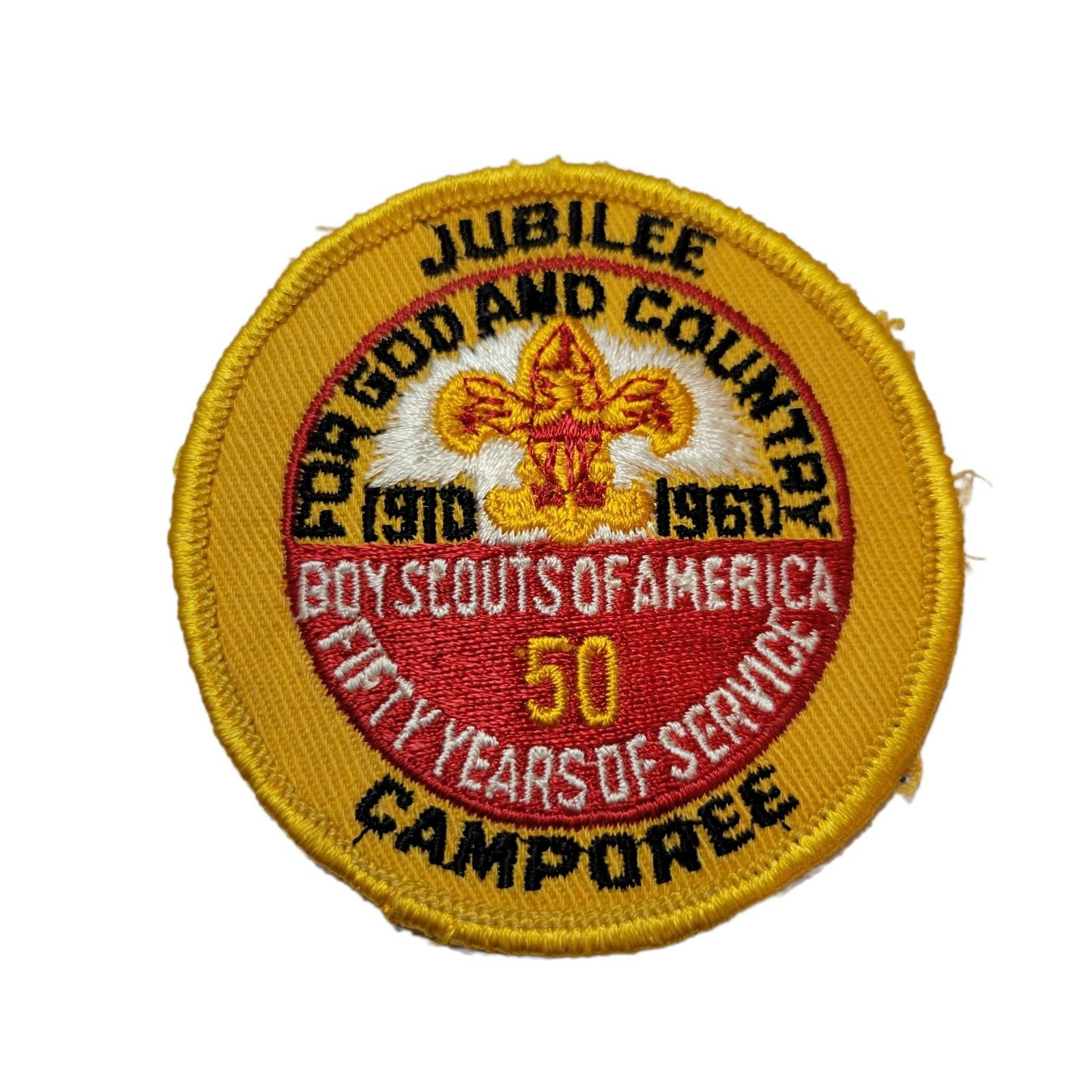 1960 Jubilee Camporee Boy Scouts Patch - 50 Years of Service 1910-1960