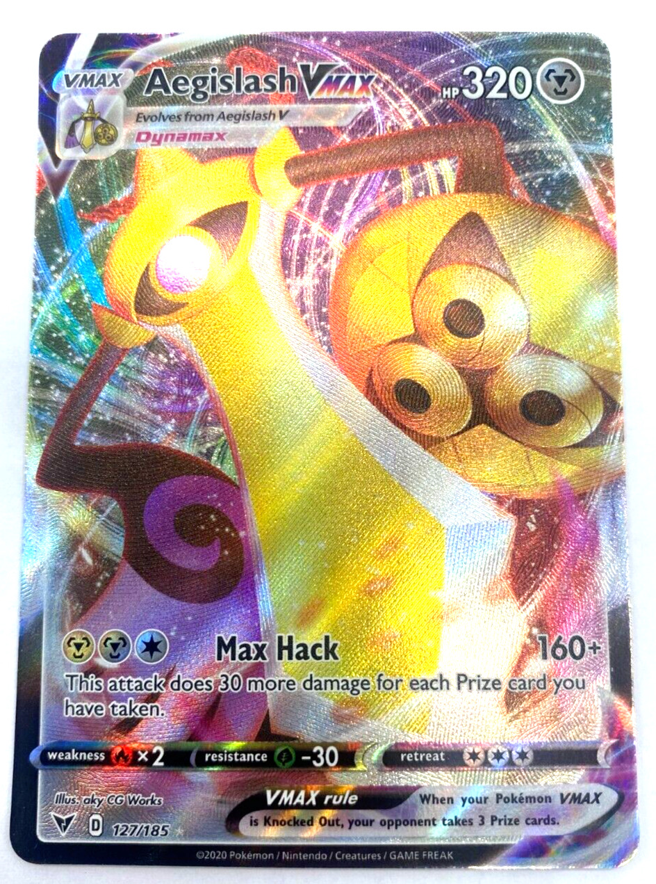 Pokemon Card TCG Aegislash VMAX 127/185 Color Shock Holo Rare NM English