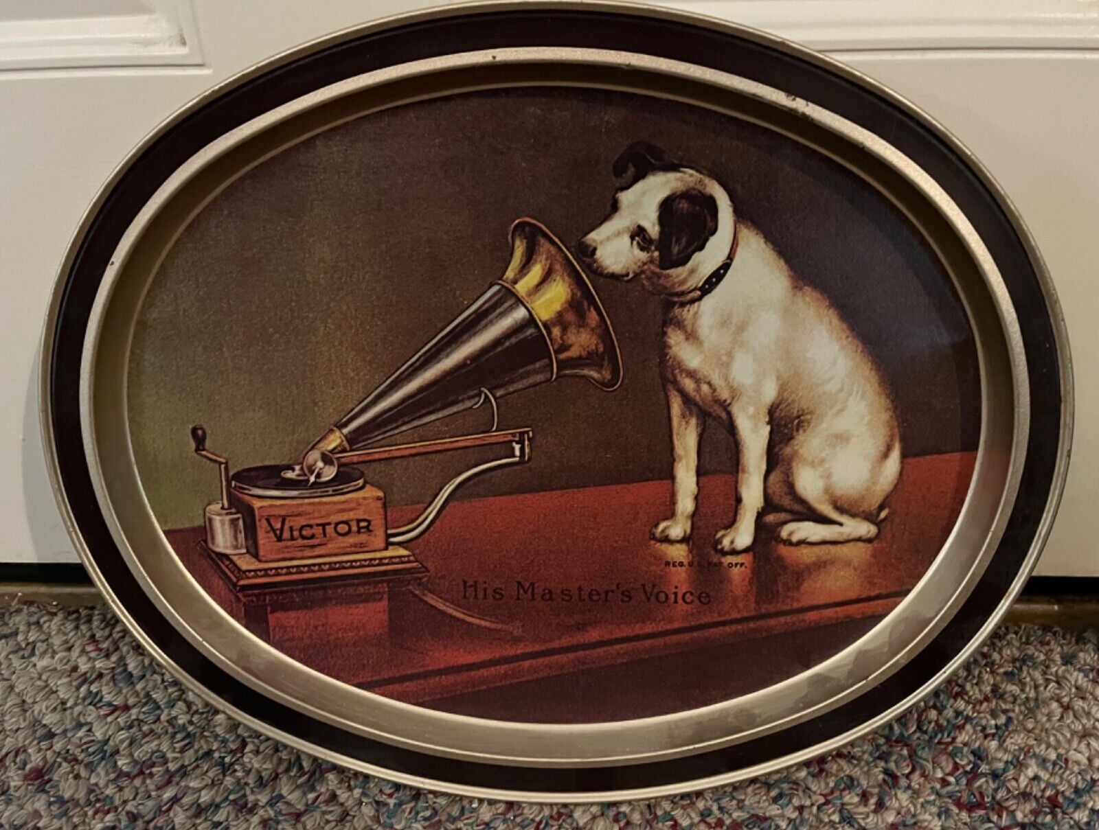 RCA Records Classic Nipper Serving Tray Vintage Tin Made In USA 
