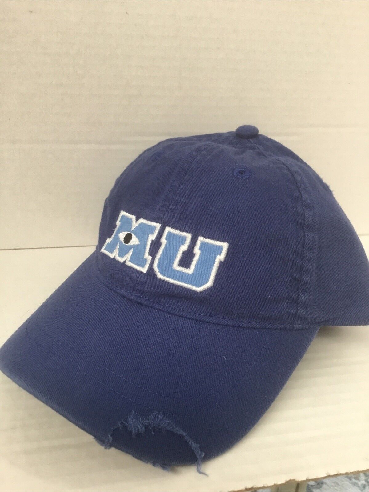 Disney Parks Pixar Monsters University MU Stitched Blue Baseball Hat Cap Toddler