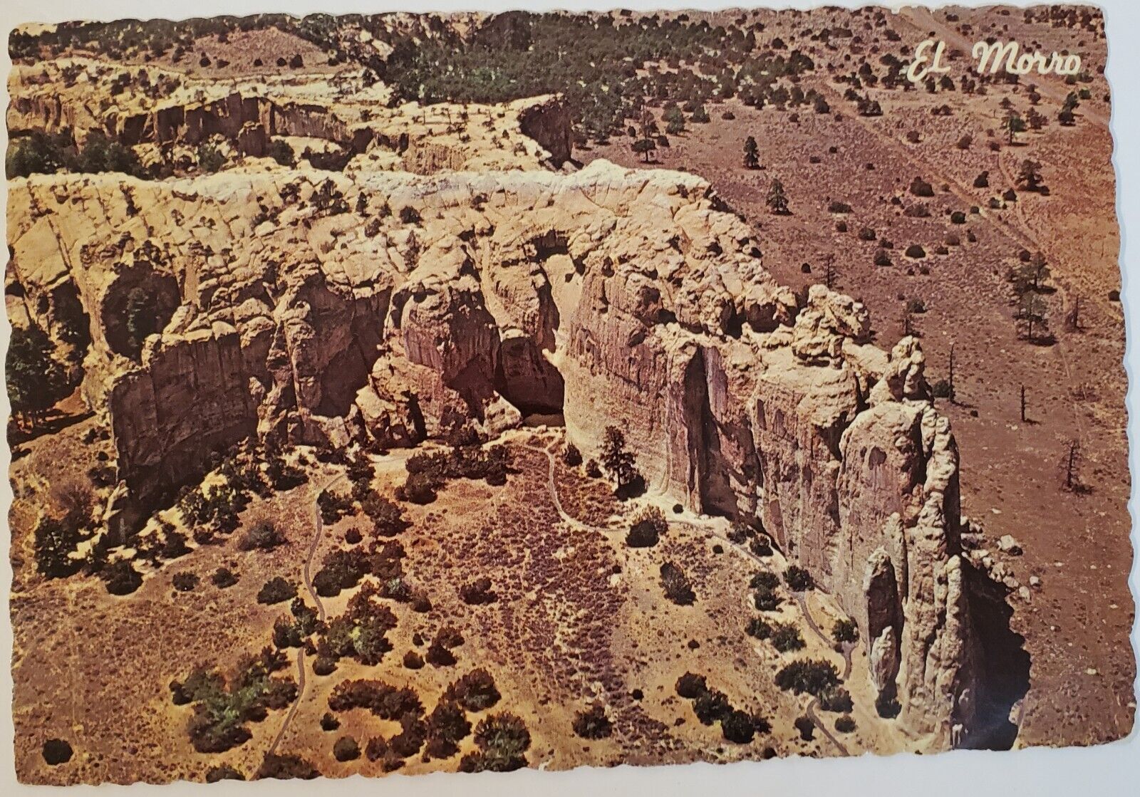Vintage El Morro National Monument Ramah New Mexico Postcard Posted