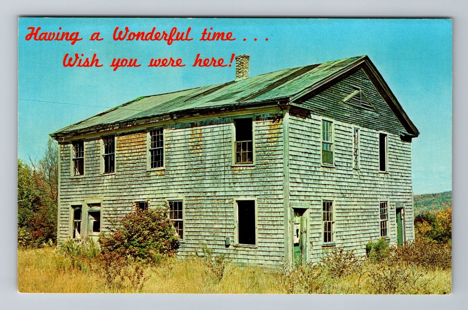 Breezy Motel Old House Comic Vintage Souvenir Postcard