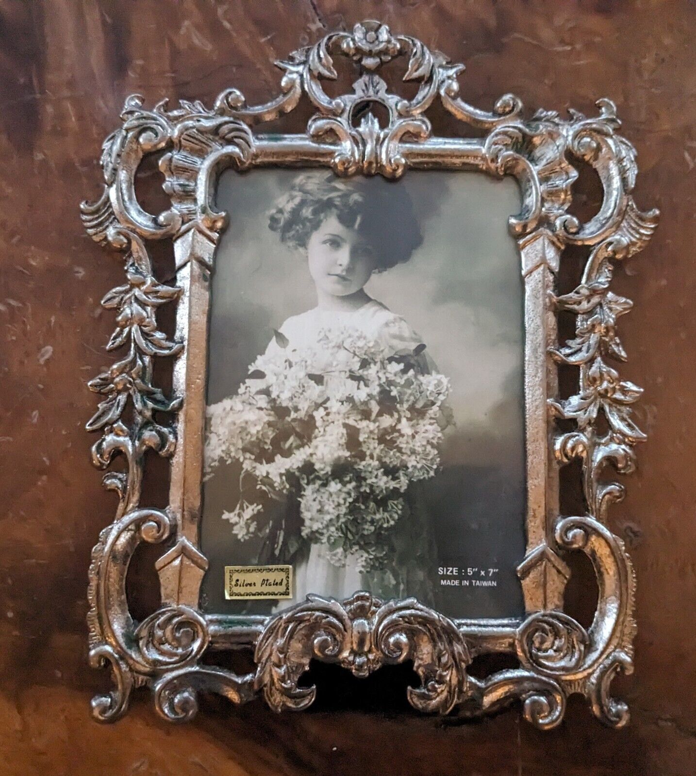 Vintage Ornate Silver Plated Photo Frame 10\