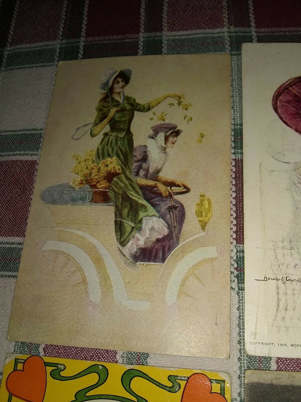 9 Vintage Postcards Lovely Women Deco Gold 1908 Lent VA Romance Victorian 