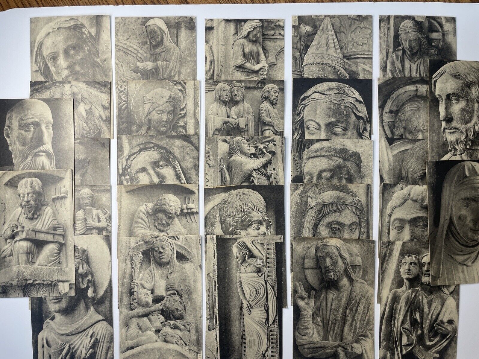 29 Vintage Houvet French Statue Post Cards ￼ Cathedral ￼Jesus ￼Saints￼ Religion