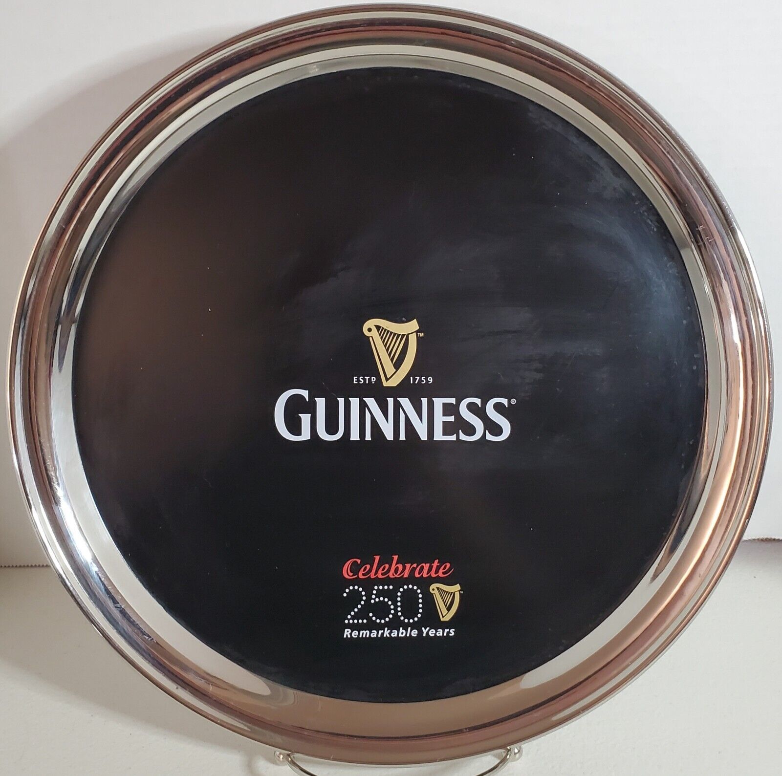 Guinness Beer Metal Tray Bar Decor Barware 250 Remarkable Years Anniversary 2009