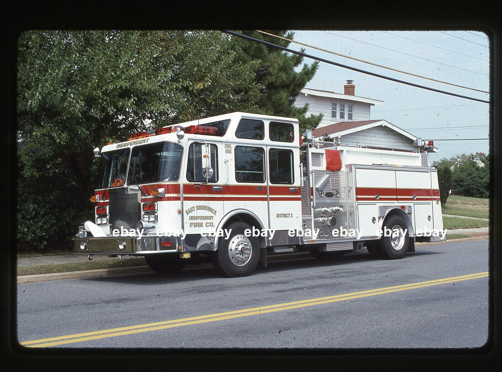 East Brunswick NJ E806 1989 Spartan Emergency One pumper Fire Apparatus Slide 