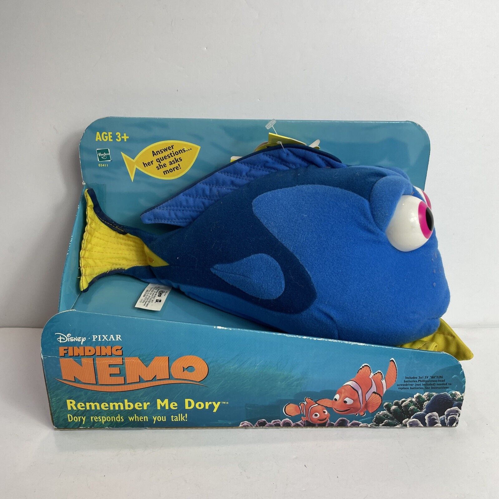 Retro Disney Hasbro Finding Nemo Talking Dory Plush 2002 New With Tags