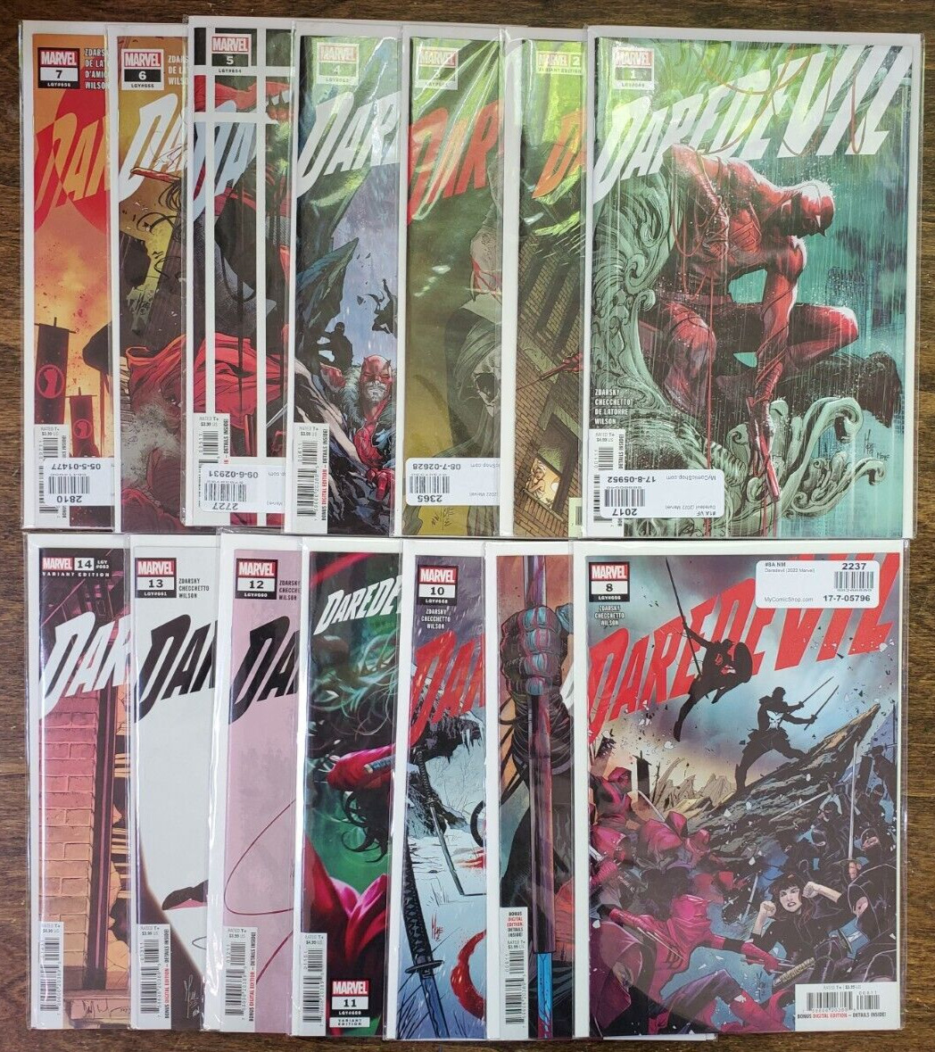 Daredevil #1-14 Full Run (Marvel 2022) 1st Print VF-NM Chip Zdarsky (#2 1:25)