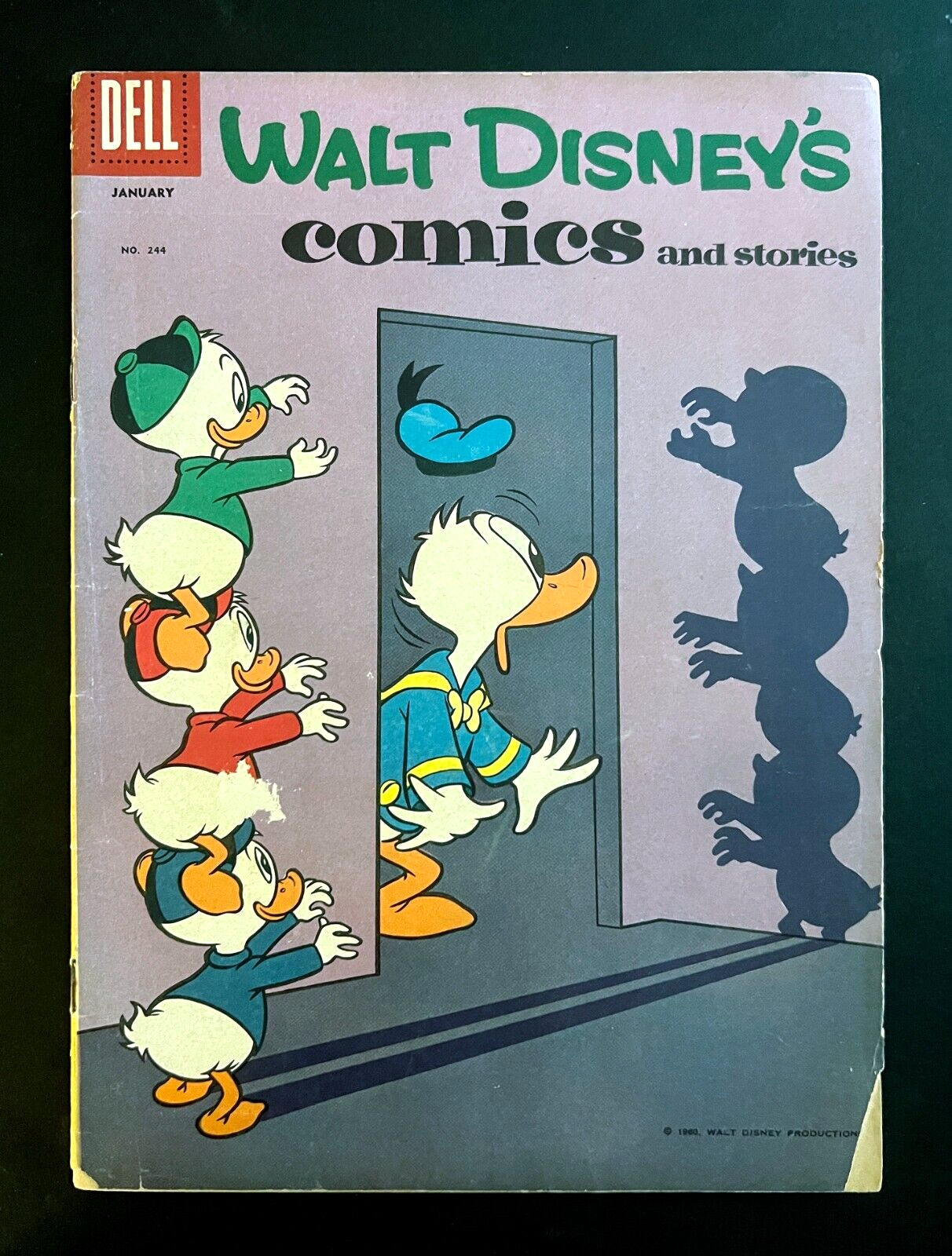 WALT DISNEY\'S COMICS AND STORIES #244 Donald Duck Huey, Dewey & Louie Dell 1961