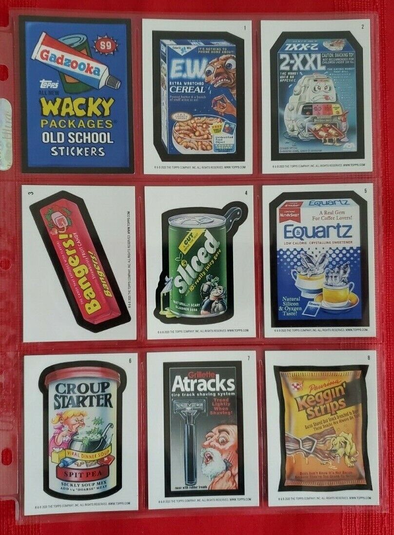 WACKY PACKAGES OS9 OLD SCHOOL 9 COMPLETE SET 1-30 INCLUDING CHECKLIST 31/31