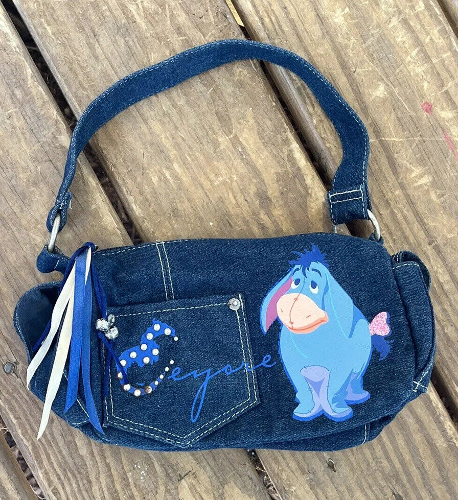 Disney Vintage Y2K Eeyore Denim Small Shoulder Handbag Purse