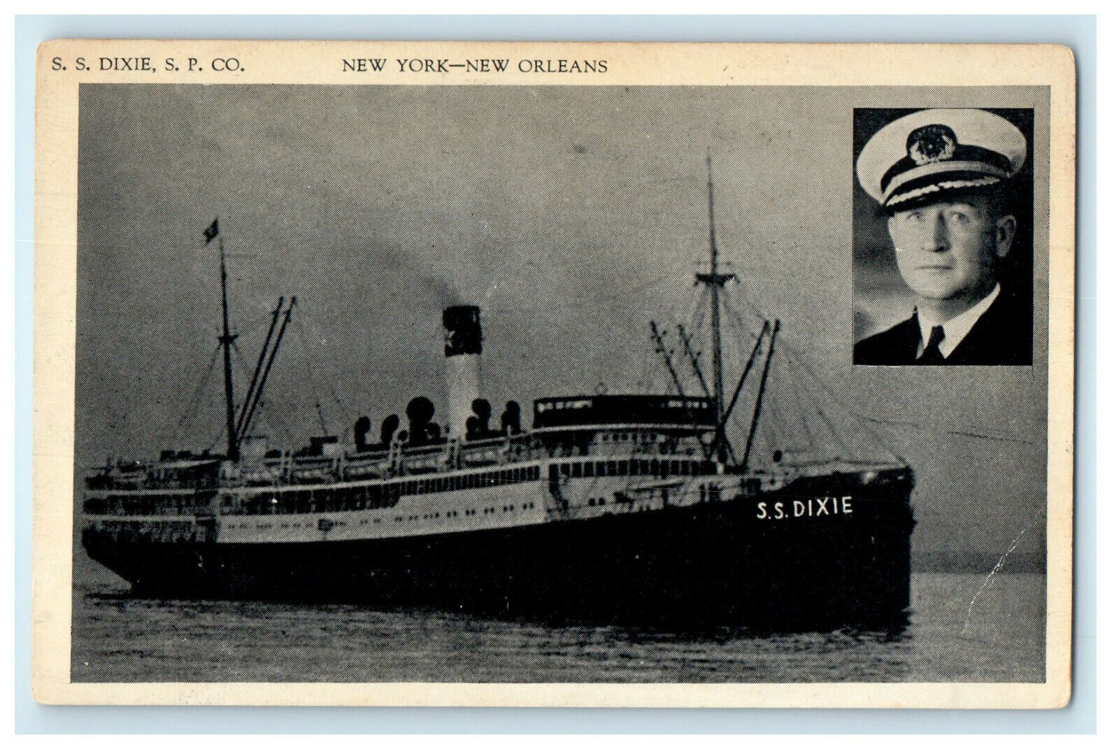 c1920s SS Dixie SP Co. New York - New Orleans Unposted Antique Postcard