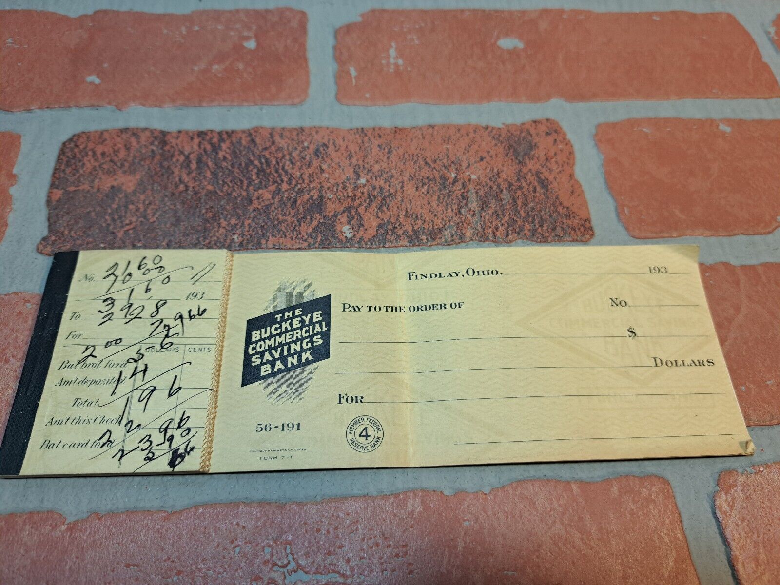 Ohio 1930s The Buckeye Commercial Savings Bank Check Book