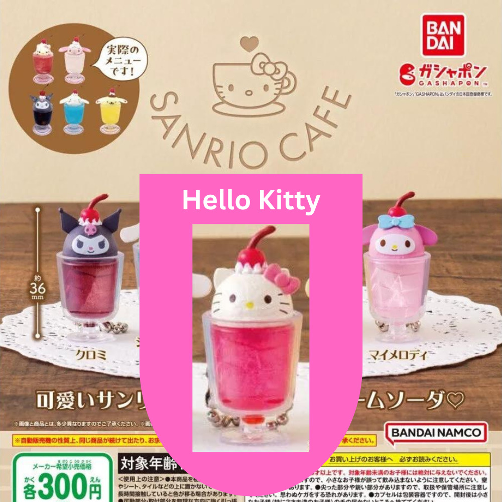 Hello Kitty Gashapon Sanrio Cafe Drinks Collection Gacha Capsule Toy Dessert