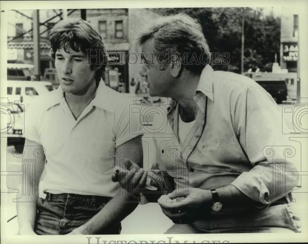 1985 Press Photo Actors Richard Gere and Paul Sorvino star in \