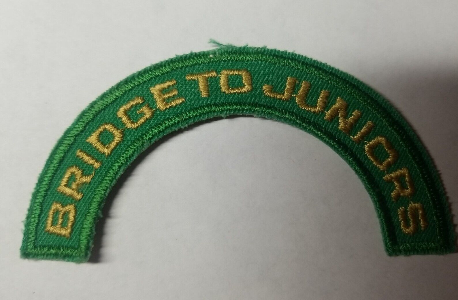Vintage New Bridge to Junior Girl Scouts  Badge Patch 1970\'s Achievement Reward 