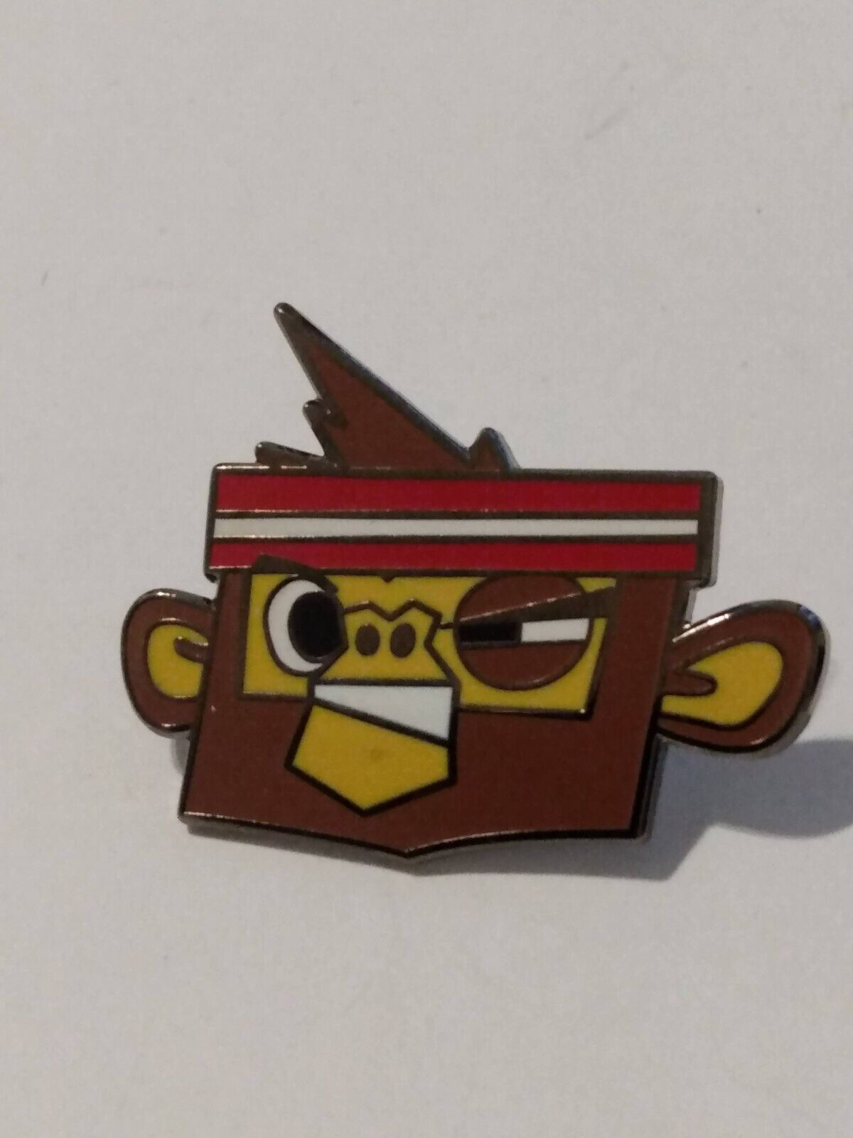 Monkey Face Multicolor Novelty Dual Clutch Lapel Pin