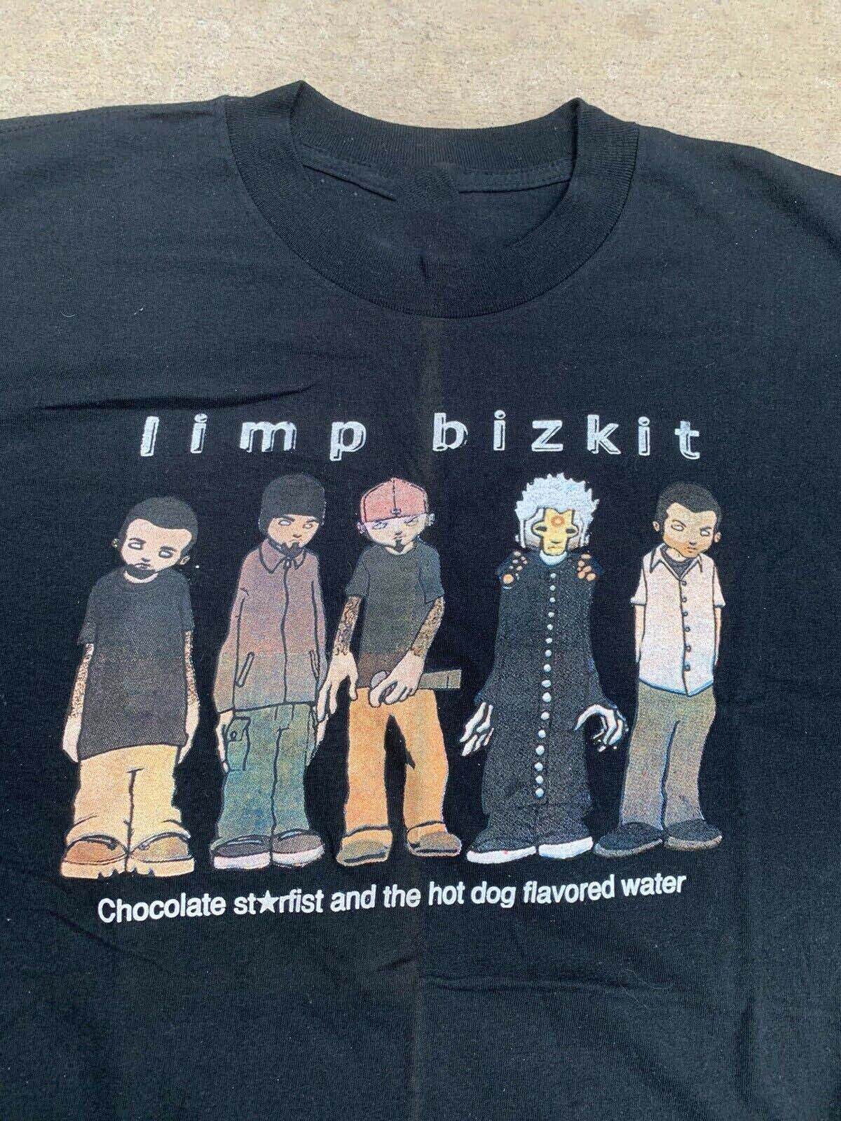 Vtg Limp Bizkit World Tour 2001 Short Sleeve Black Men S-234XL T-Shirt AP289